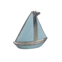 blue ocean series small ceramic sailing yacht gift decoration