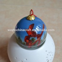 Hanging decorating christmas Chinese inside painted glass ball